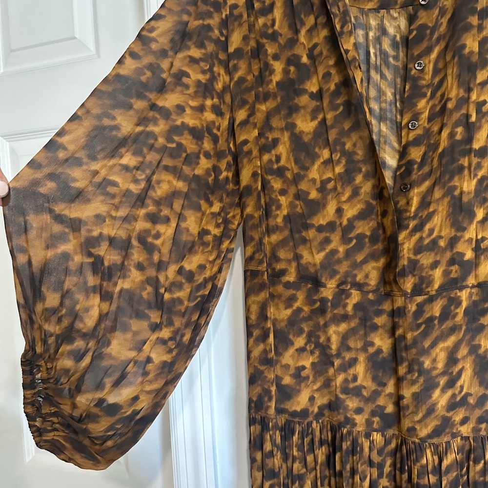 H&M Red Long Sleeve V-Neck Sundress - Picture 12 of 13